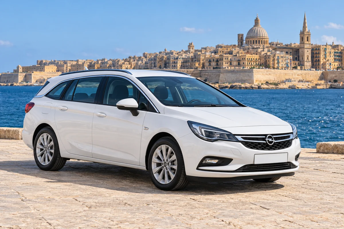White Opel Astra Sports Tourer Automatic