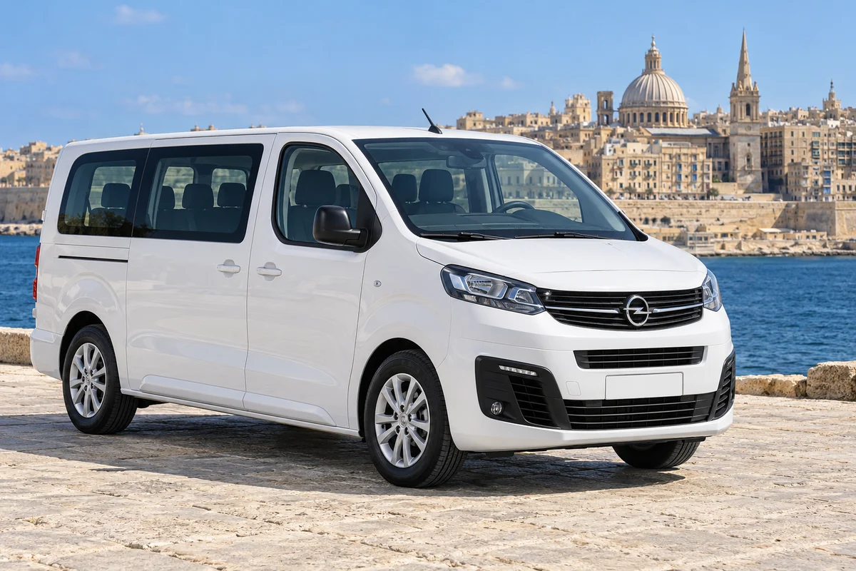 White Opel Vivaro Combi 9 Seats Automatic