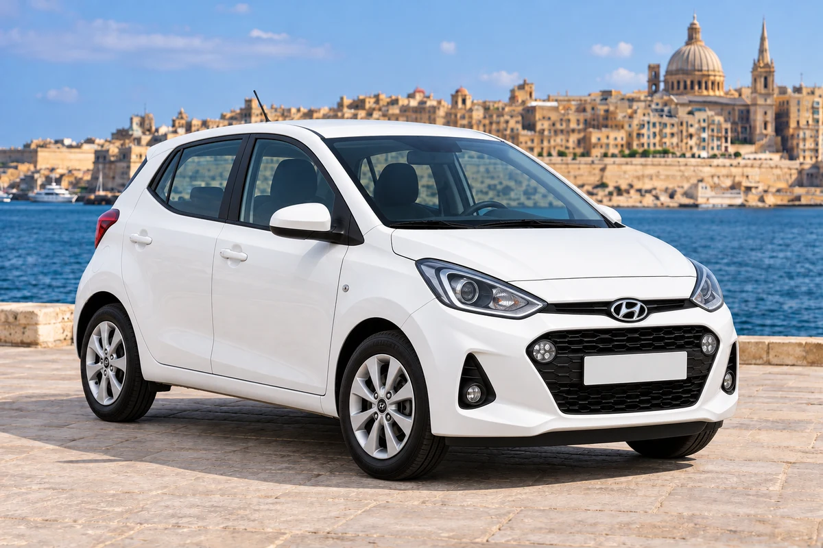 White Hyundai i10