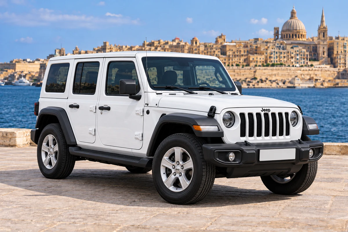 White Jeep Wrangler AUTOMATIC (Model Guarnteed)
